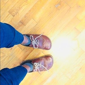 Wingtip Cherry Brown Birkenstock Oxfords